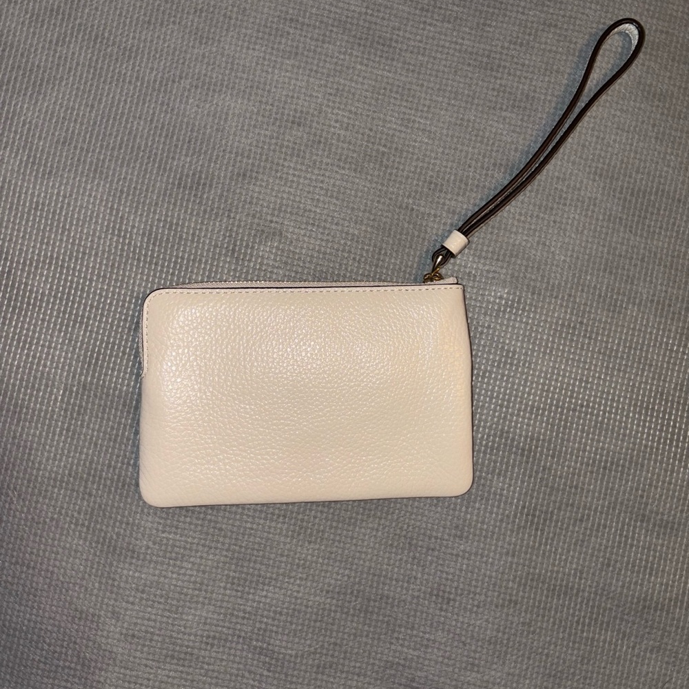 Coach Cream Wristlet Clutch